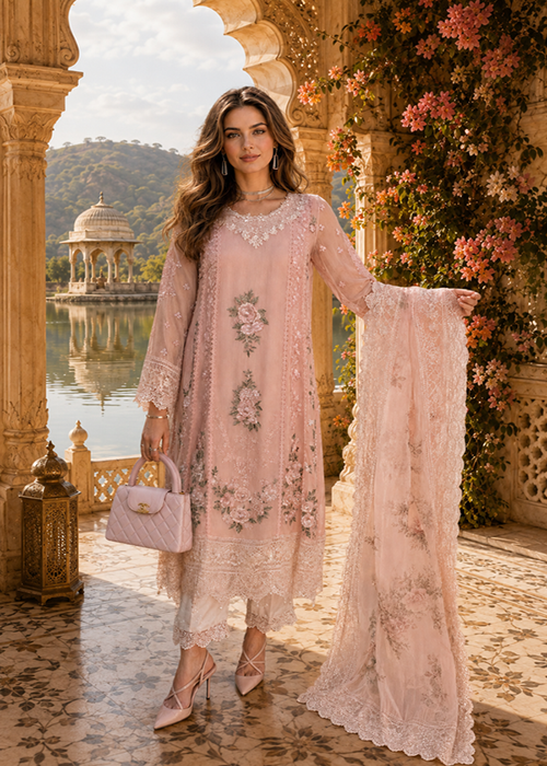 Noor Nooriyah Luxury Embroidered Chiffon Collection 2026 - D2